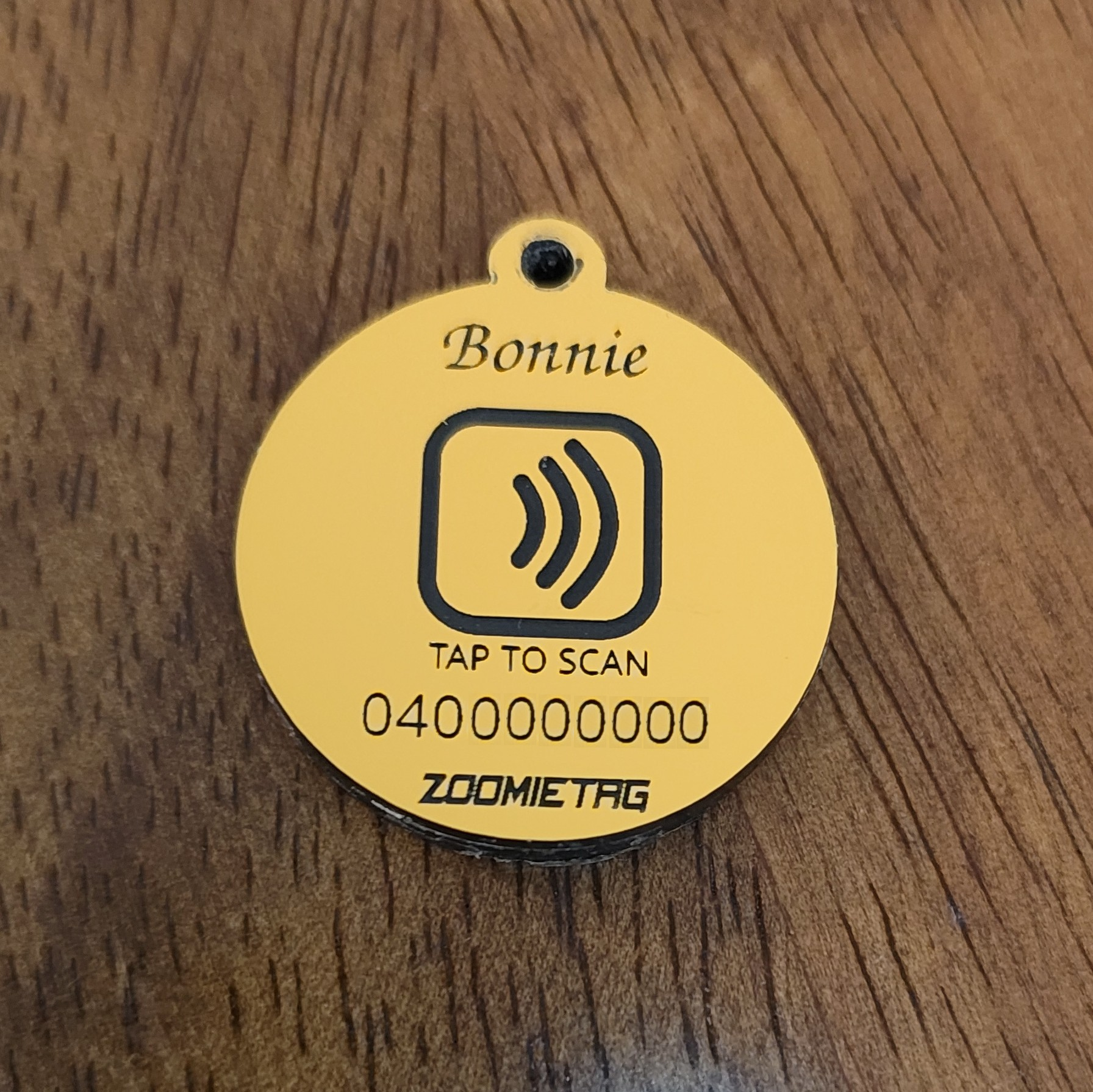 Pet tag with QR code